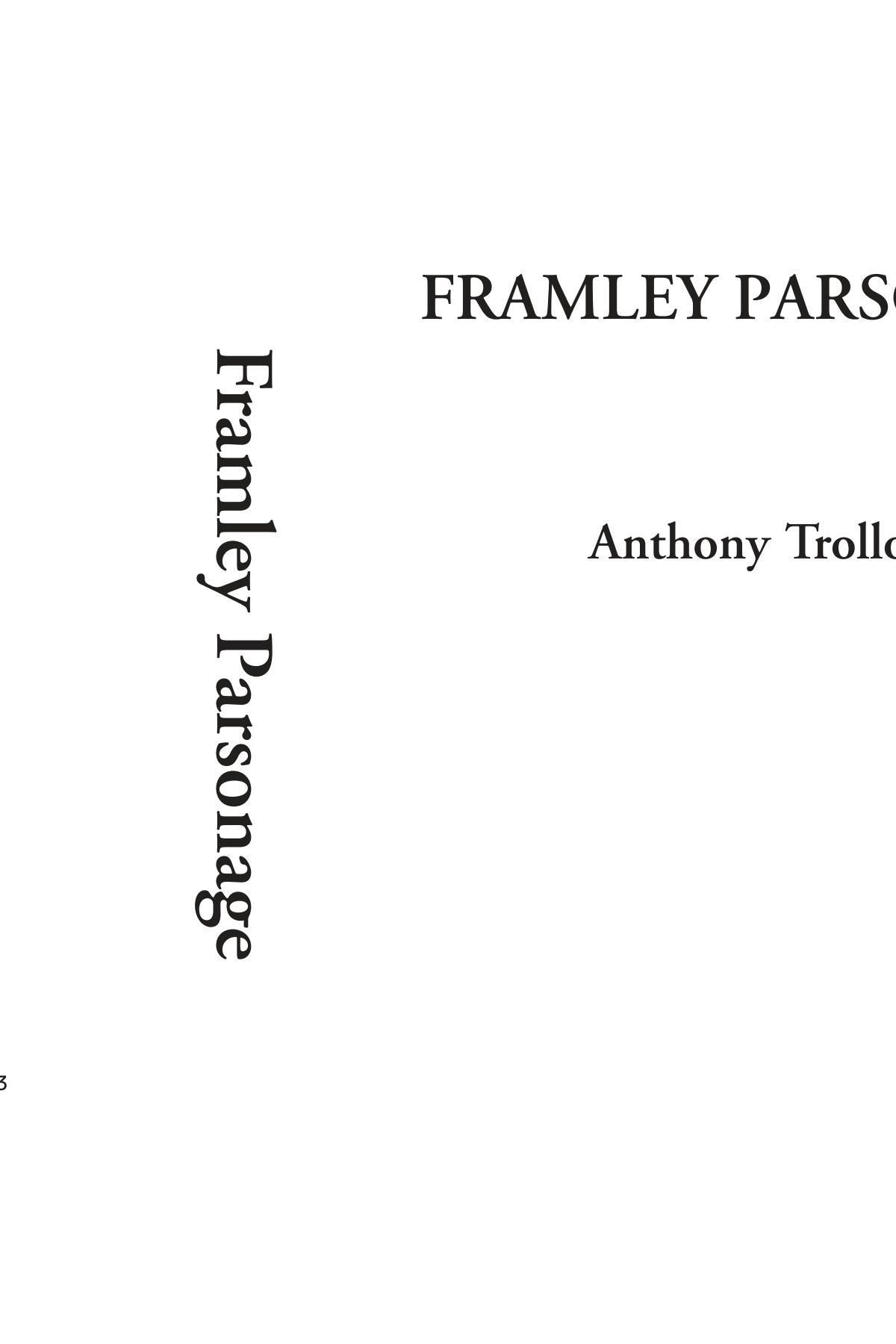 Framley Parsonage Classics