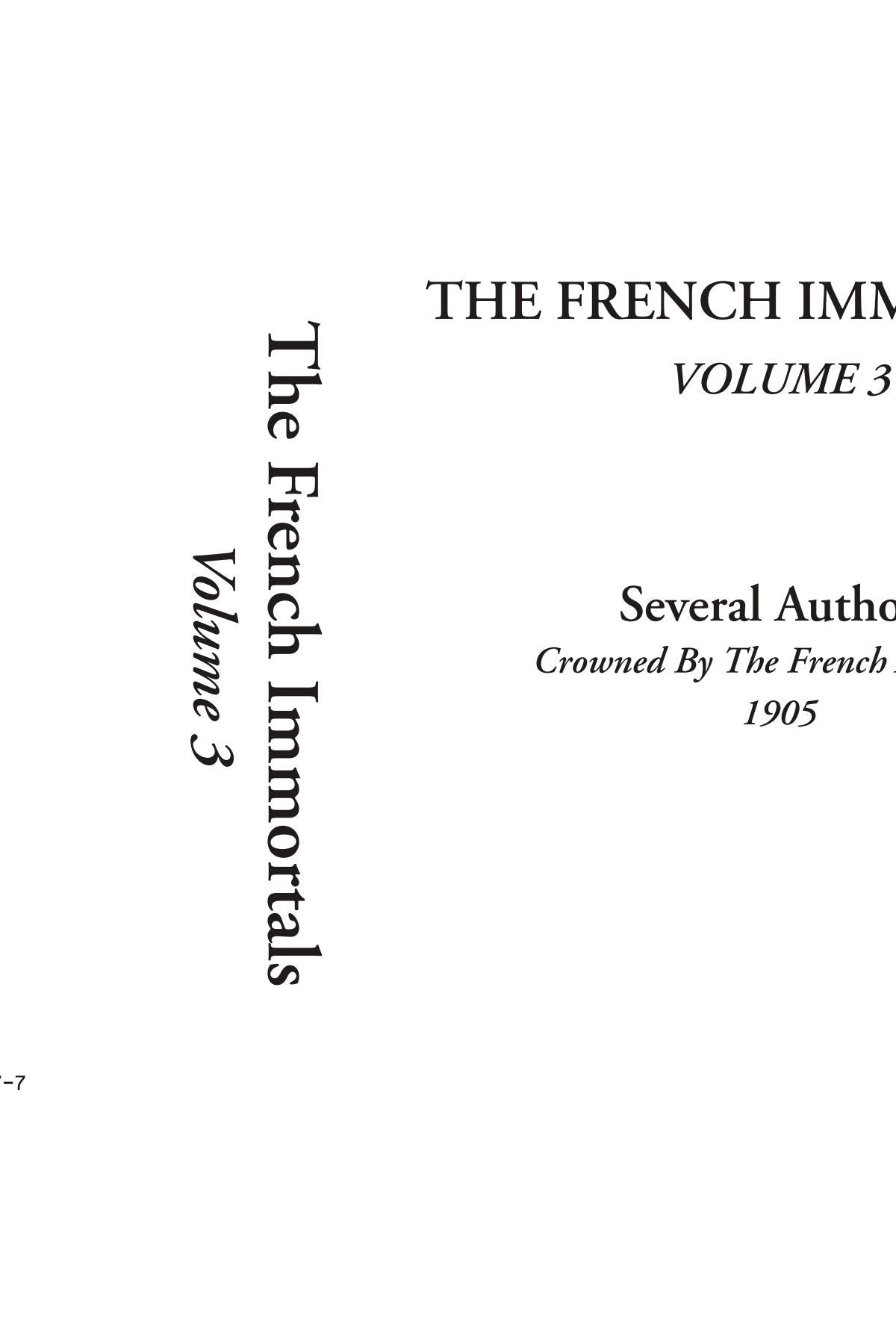 Product Image: The French Immortals, Volume 3
