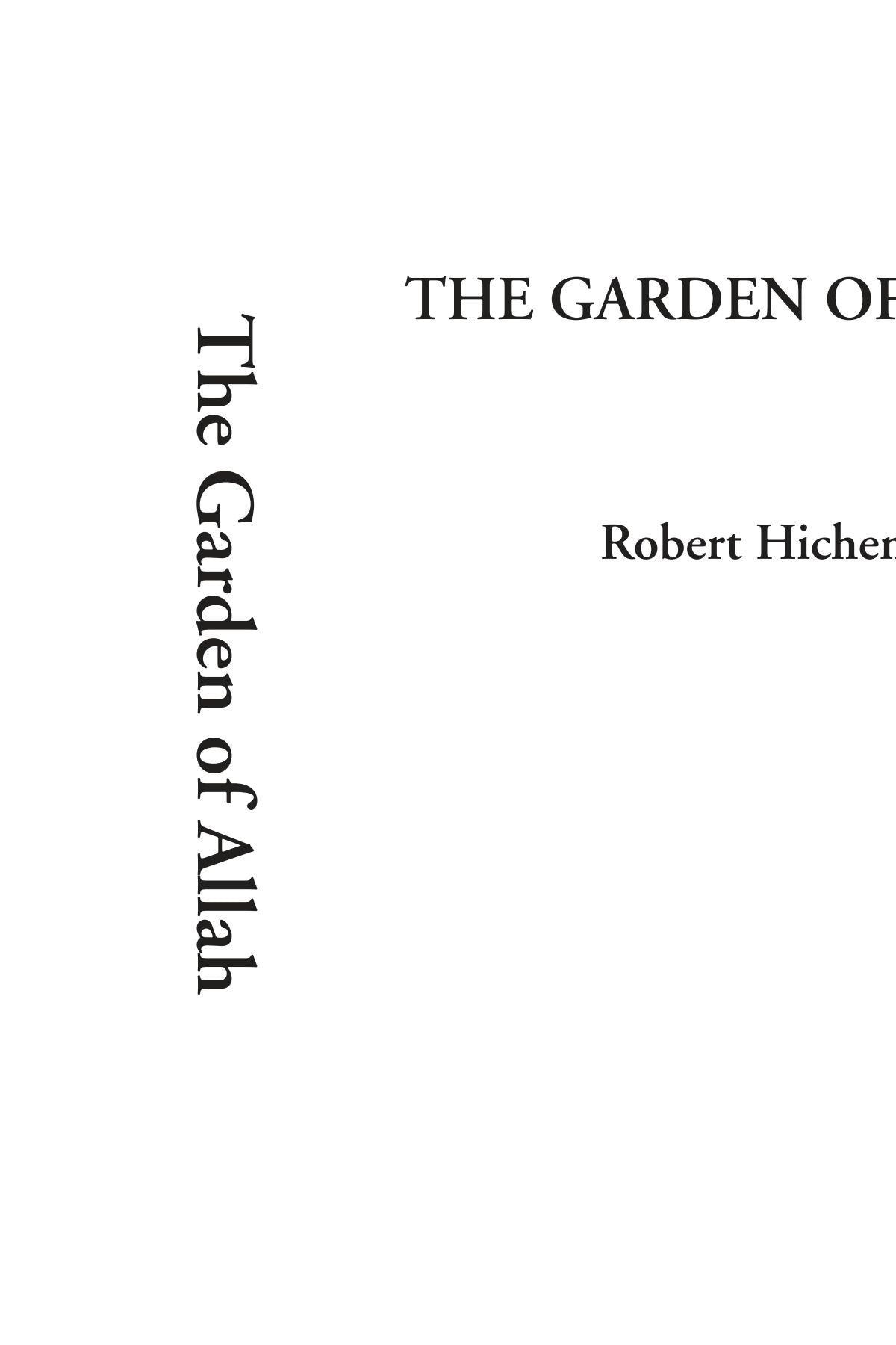 The Garden of Allah Historical Fiction