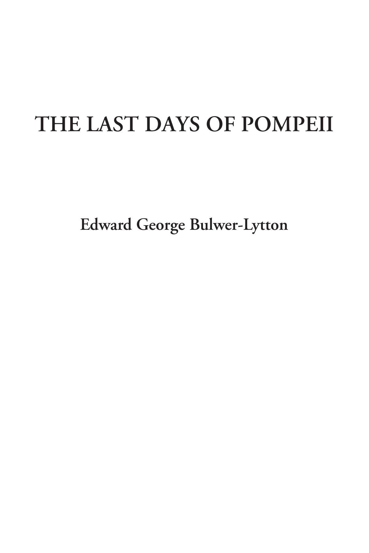 The Last Days of Pompeii Historical Fiction