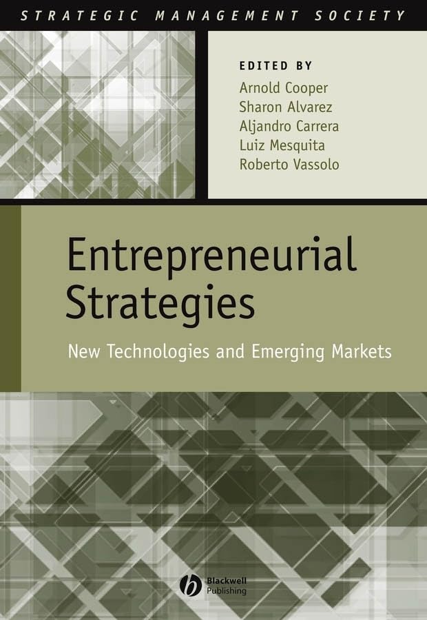 Entrepreneurial Strategies book
