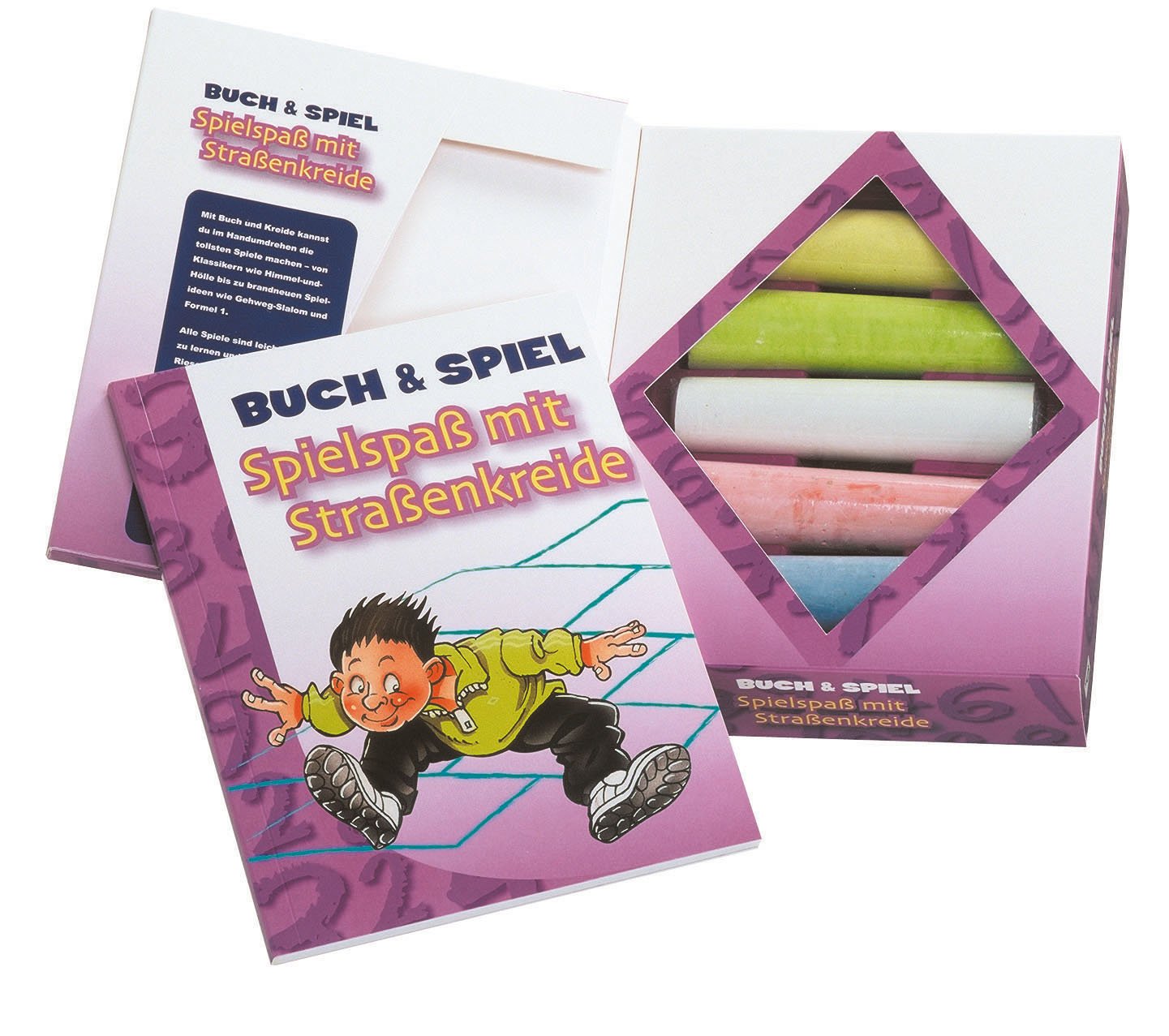 Spielspaß mit Straßenkreide, m. 5 Kreidestücken Books