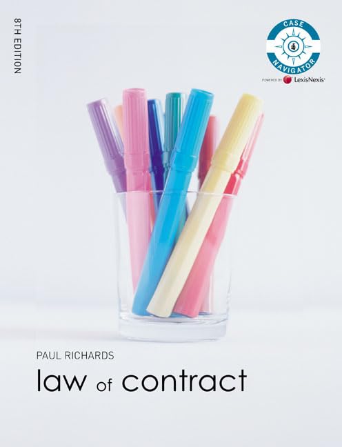Law of Contract: Uk Edition (Foundation Studies in Law) Law