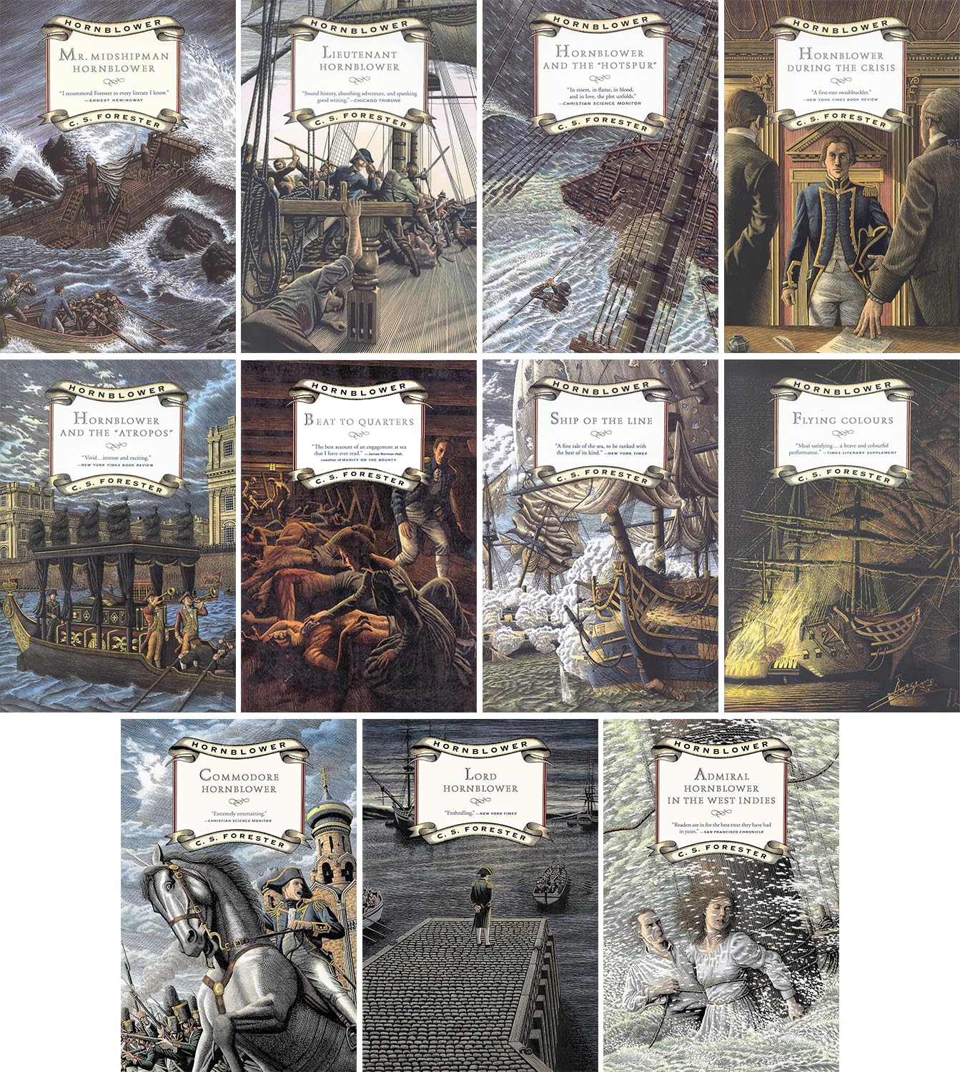 C S Forester Hornblower Saga 11 Books Collection Pack Set RRP: 87.89 (Mr.Mid... book