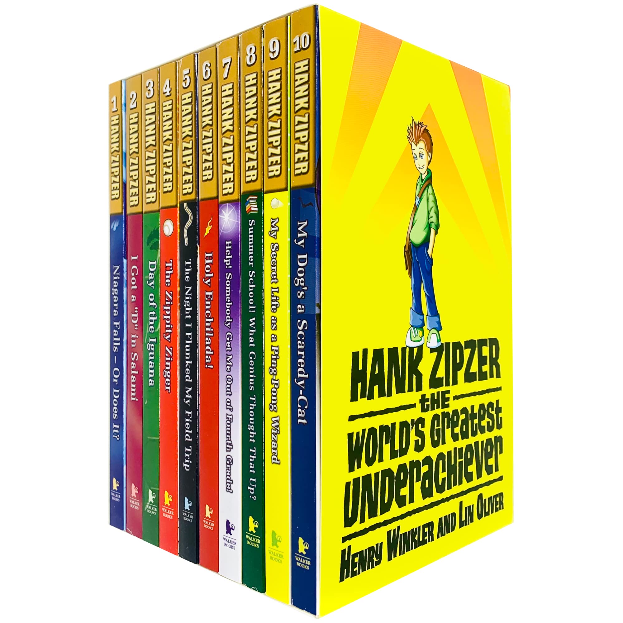 Hank Zipzer Collection 10 Books Set Pack (Niagara Falls - Or Does It? ,I Got a "D" in Salami , Day of the Lguana, The Zippity Zinger, The Night I Flunked My Field Trip, Summer School ! What Genius Thought That Up?...) (Hank Zipzer Collection) book