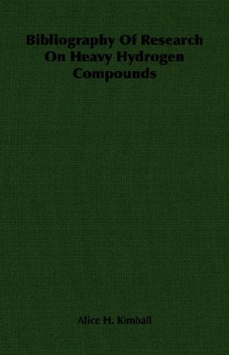 Bibliography of Research on Heavy Hydrogen Compounds Natural Sciences