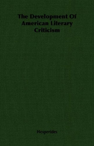 The Development of American Literary Criticism Contemporary literature