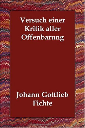 Versuch Einer Kritik Aller Offenbarung Philosophy