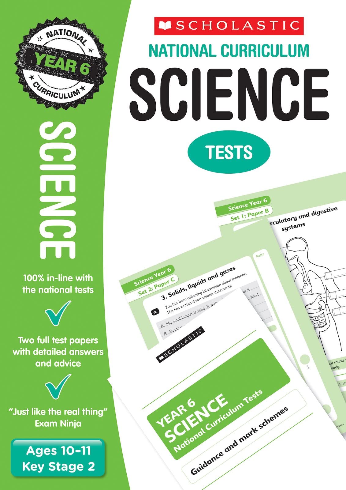 Science Practice Tests for Ages 10-11 (Year 6) Includes two complete test papers plus answers and mark scheme (National Curriculum SATs Tests) Study Guides