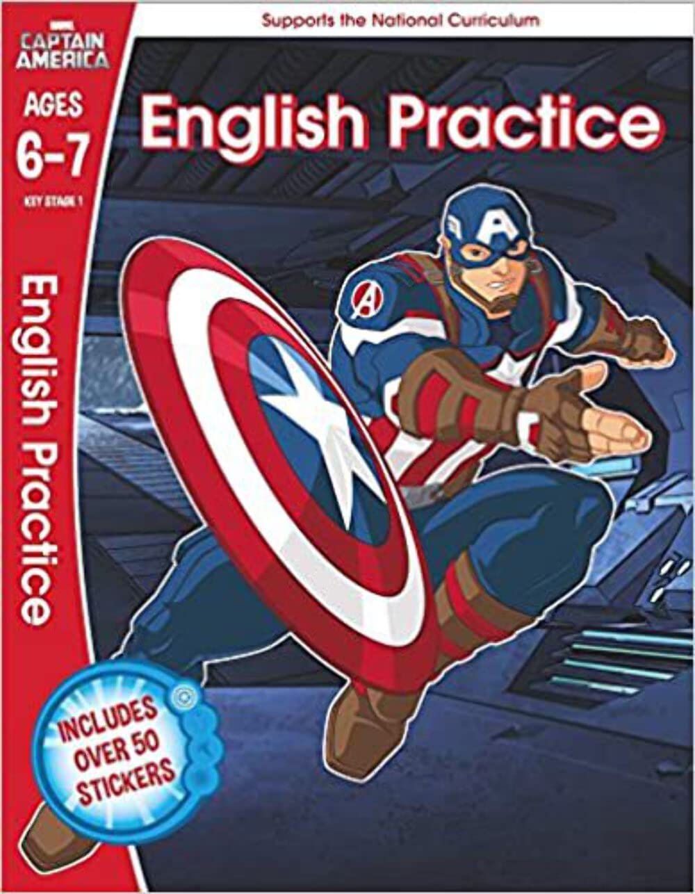 Captain America: English Practice, Ages 6-7: Includes over 50 stickers (Marvel Learning) General education
