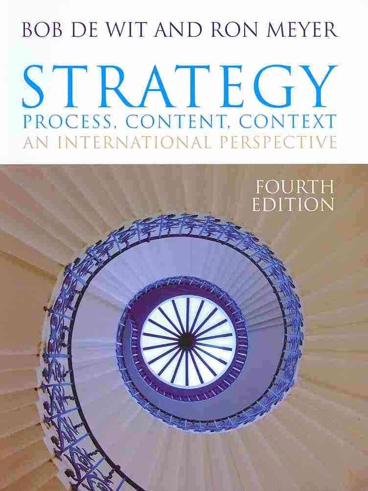 Strategy: Process, Content, Context, An International Perspective Business, Finance & Career