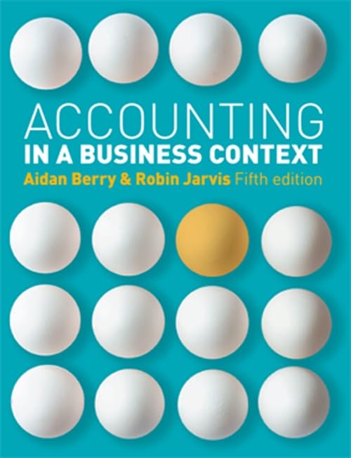 Accounting in a Business Context Books