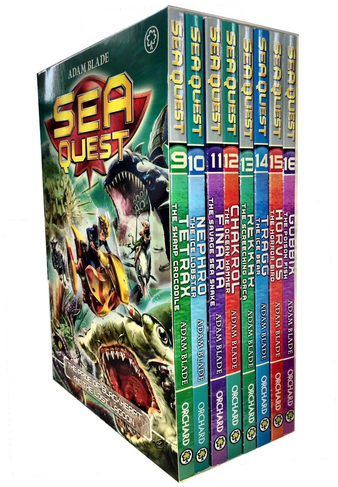 Sea Quest Series 3 and 4 Collection Adam Blade 8 Books Set Chakrol Ocean Hammer Books