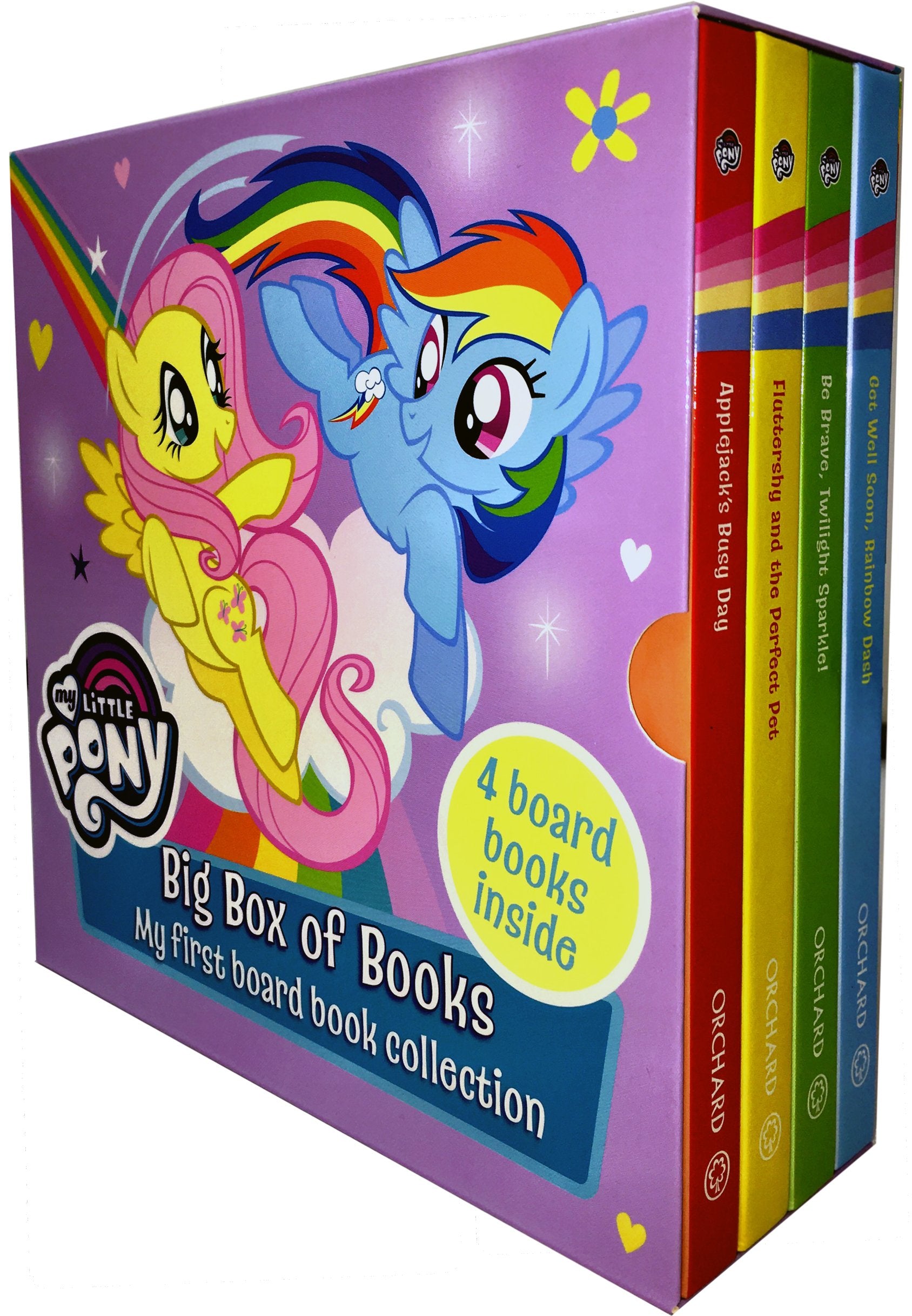 My Little Pony Big Box of Books Collection 4 Books Box Set (Applejacks Busy Day, Fluttershy and the Perfect Pet, Be Brave Twilight Sparkle, Get Well Soon Rainbow Dash) Business, Finance & Career