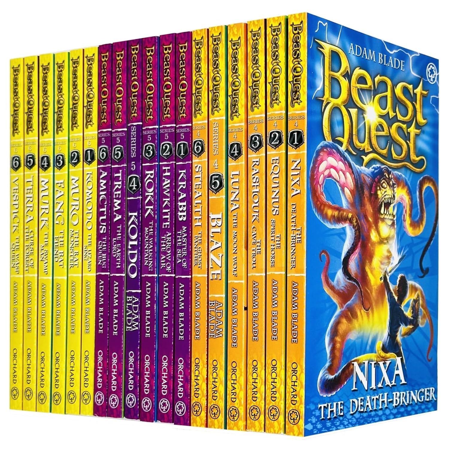 Beast Quest The Battle Collection 18 Books Box Set (Series 4 - 6) by Adam Blade Books