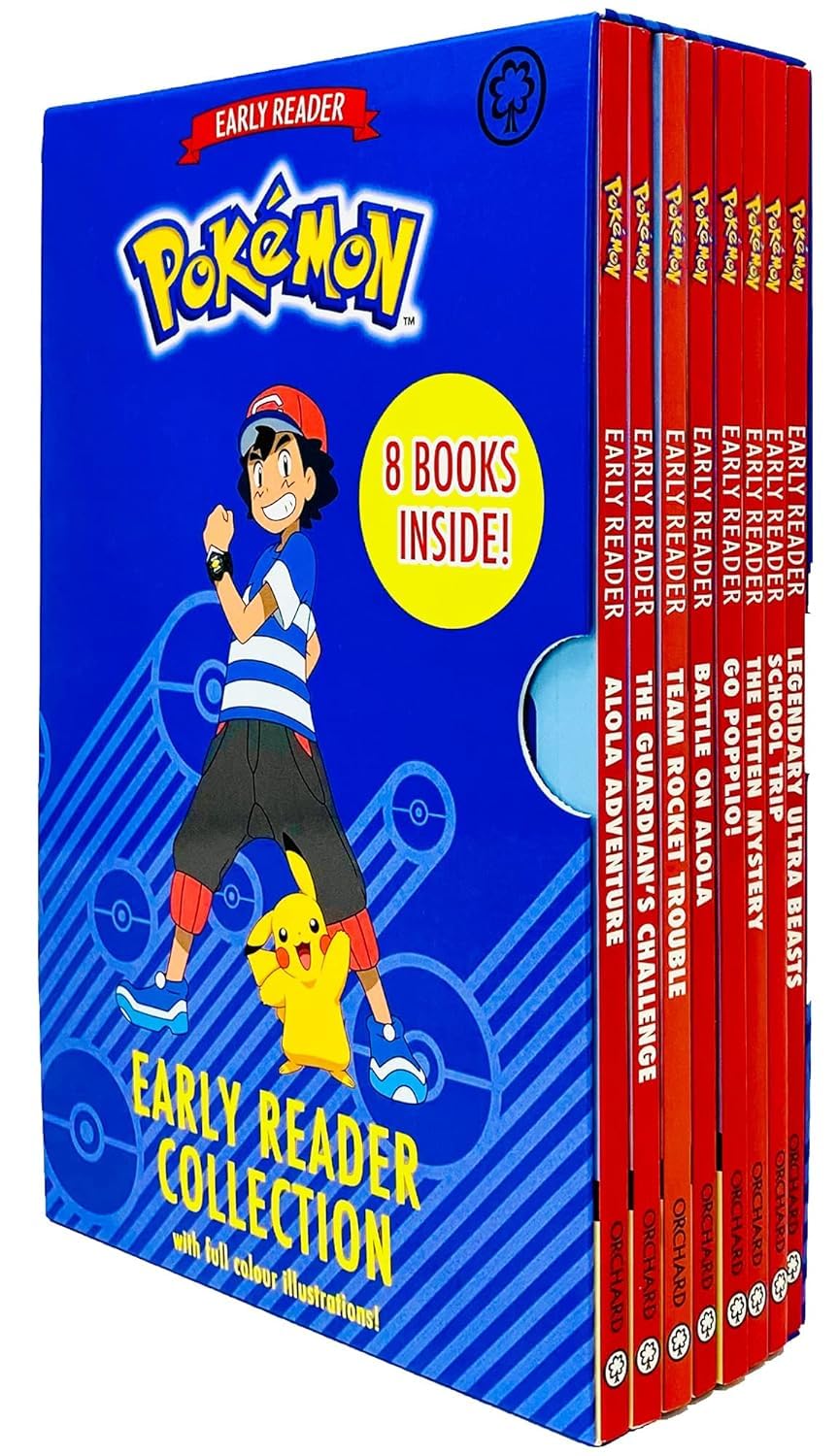 Das offizielle Pokémon-Early-Reader-Sammelset mit 8 Büchern (Alola-Abenteuer, Guardians Challenge, Team Rocket Trouble, Battle on Alola, Go Popplio!, Schulausflug und MEHR!) Fairy Tales & Legends