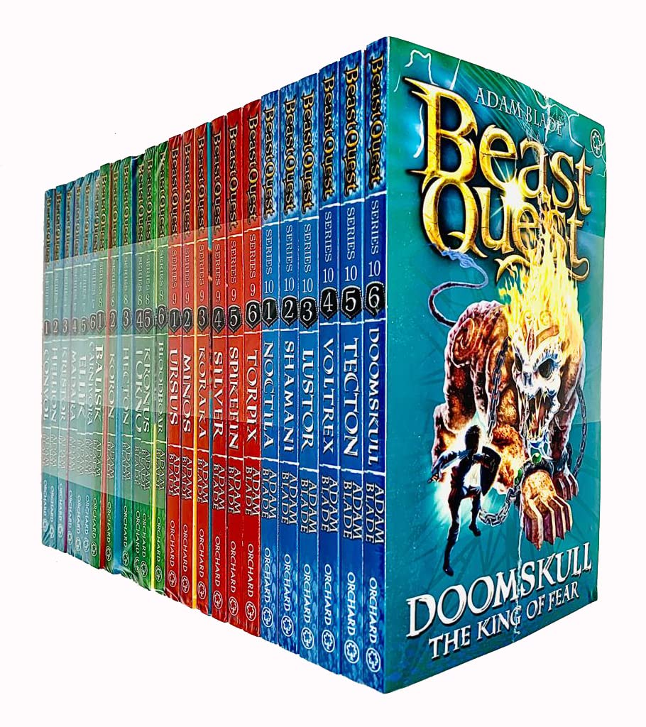 Beast Quest 24 Bücher-Sammlungsset Serie 7–10 von Adam Blade (Noctila, Doomskull, Ursus, Torpix, Balisk, Bloodboar, Convol, Carnivora und mehr!) Fantasy & Sci-Fi