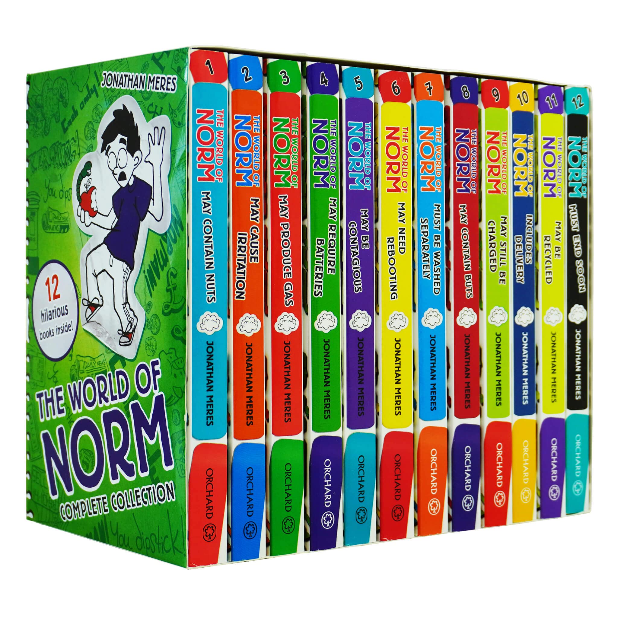The World of Norm Collection Bücher-Set mit 12 Büchern (kann Nüsse enthalten, kann Irritationen verursachen, kann Gas erzeugen, Batterien benötigen, kann ansteckend sein, muss separat gewaschen werden) Books