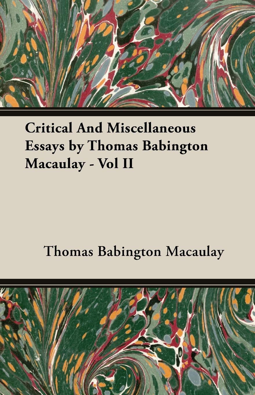 Critical And Miscellaneous Essays II Contemporary literature