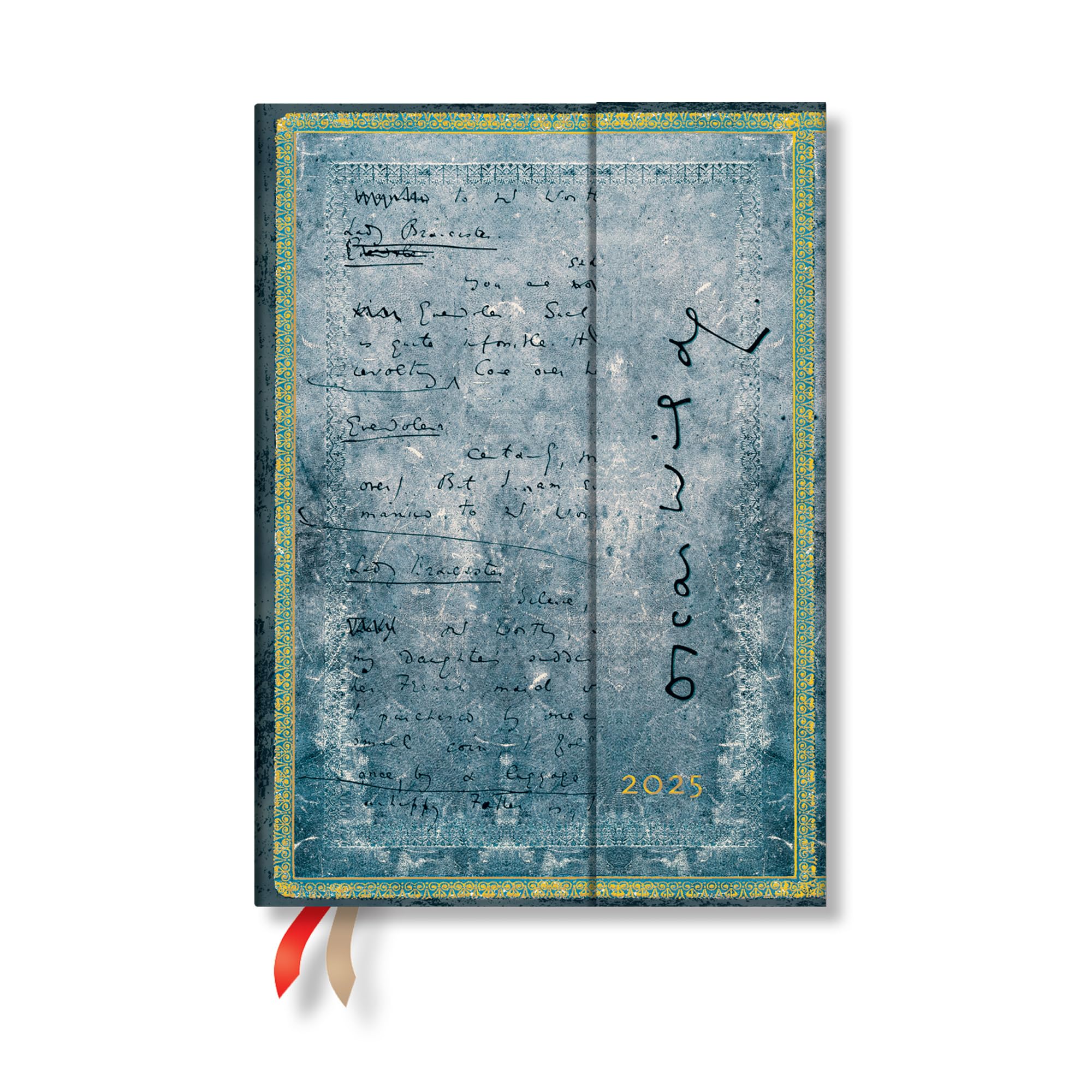 Paperblanks | 2025 Daily Planner | Wilde, The Importance of Being Earnest | Embellished Manuscripts Collection | 12-Month | Midi | Wrap | 416 Pg | 80 GSM Architecture