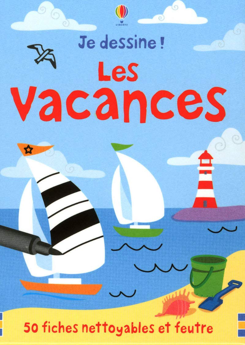 JE DESSINE! LES VACANCES: 50 fiches nettoyables et feutre Non-fiction