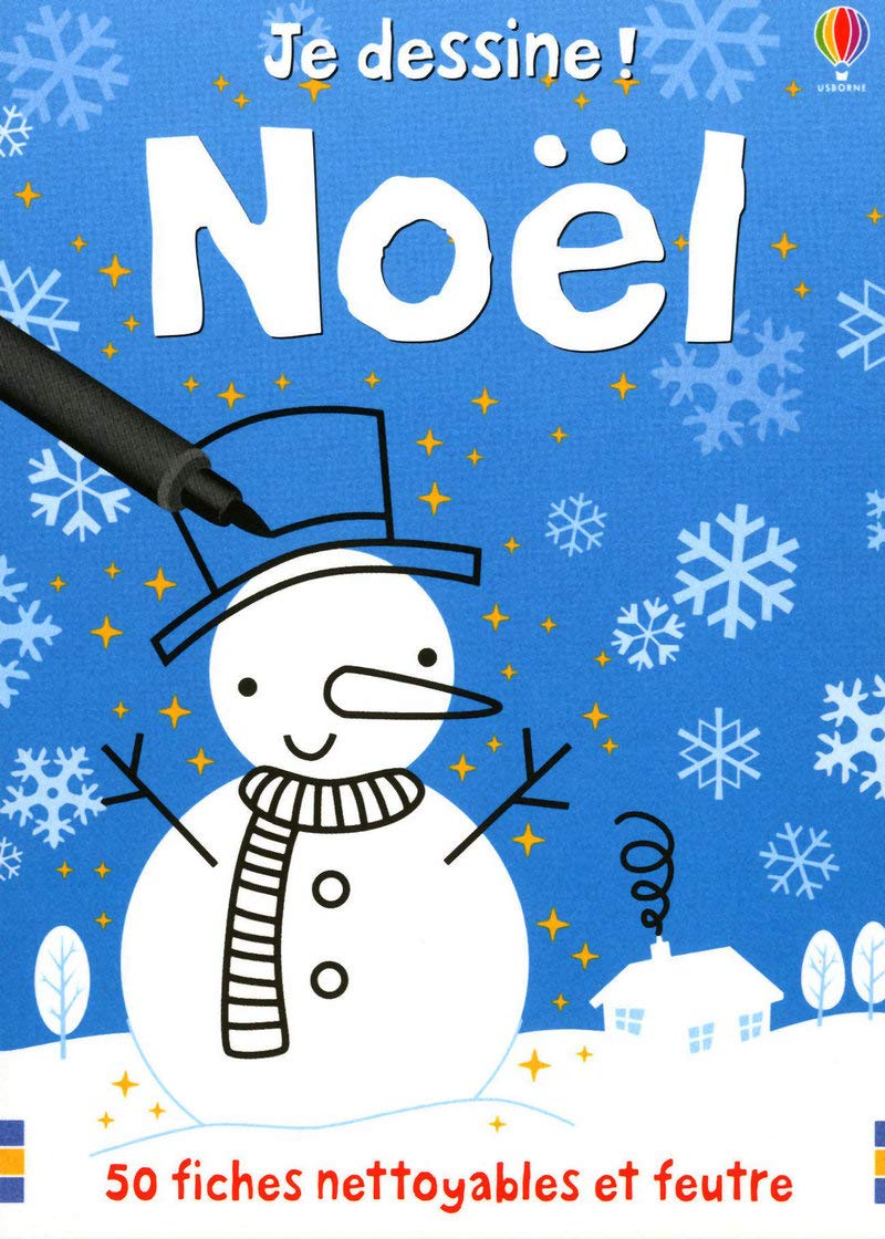 JE DESSINE ! NOEL: 50 fiches nettoyables et feutre Non-fiction