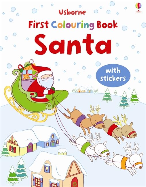 First Colouring Book Santa + stickers Non-fiction