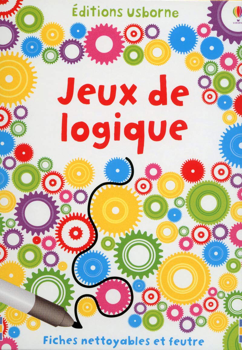Fiches jeux Usborne : Jeux de logique: Fiches nettoyables et feutre Leisure, Home & Garden