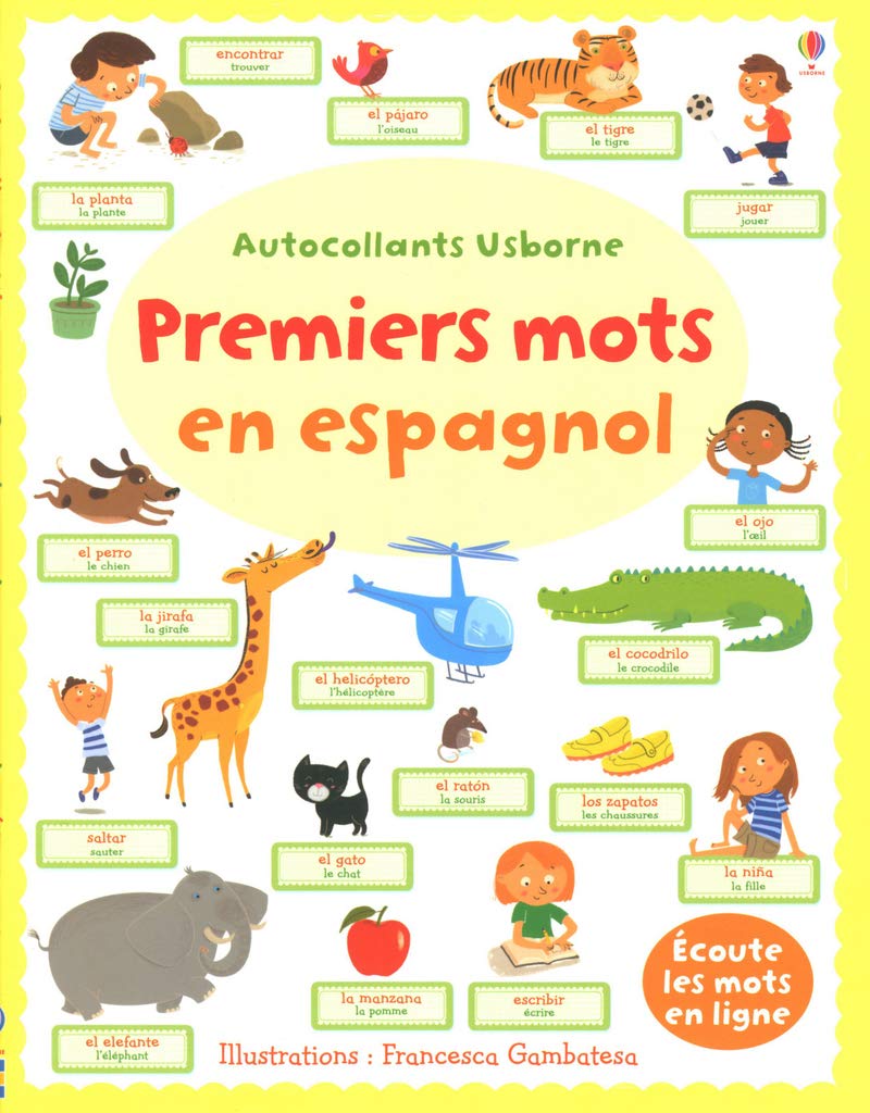 Premiers mots en espagnol - Autocollants Usborne book
