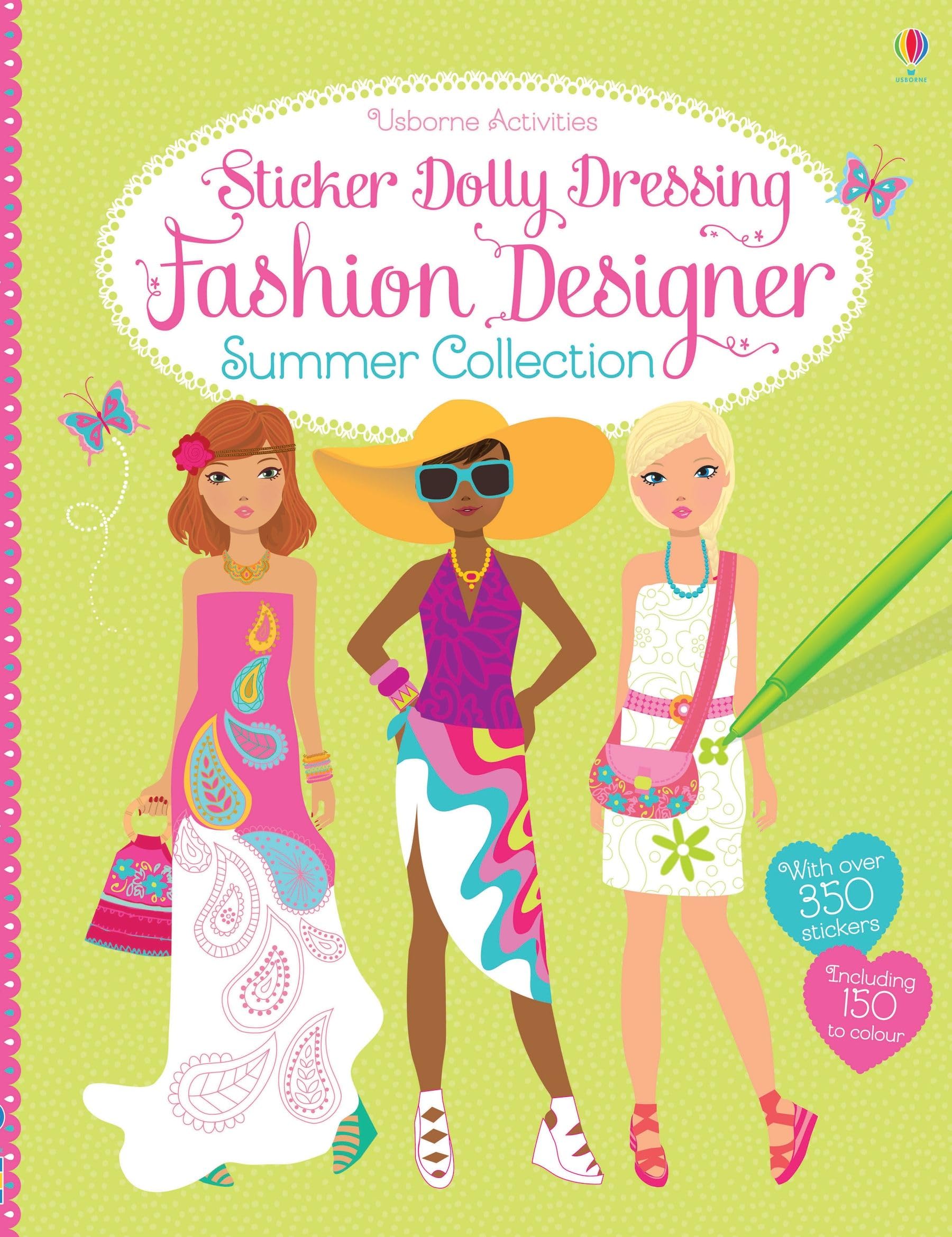 Sticker Dolly Dressing Fashion Designer Summer Collection (Usborne Sticker Dolly Dressing) Tiptoi & Games