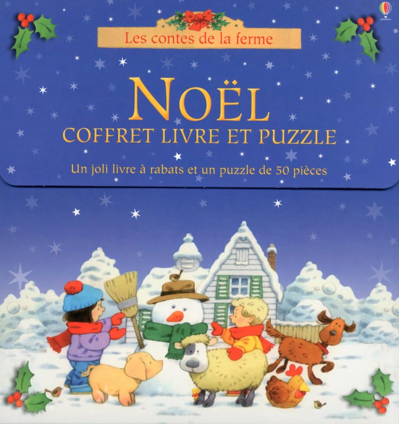 coffret Noël - livre et puzzle - Les contes de la ferme book