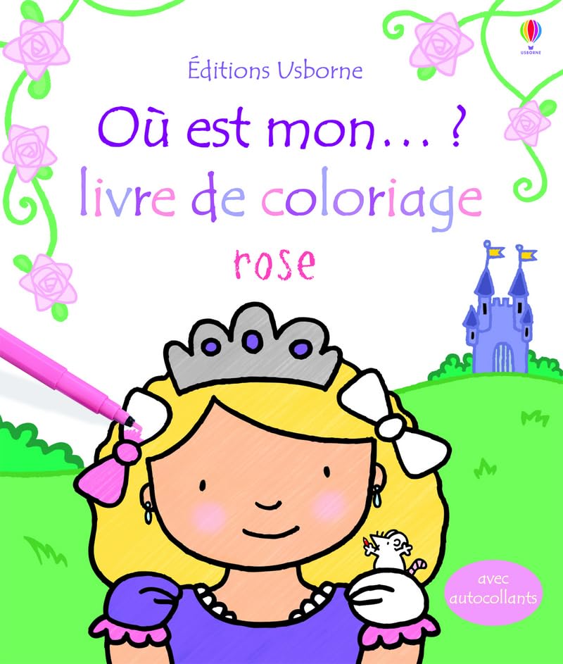 Où est mon... ? livre de coloriage rose book