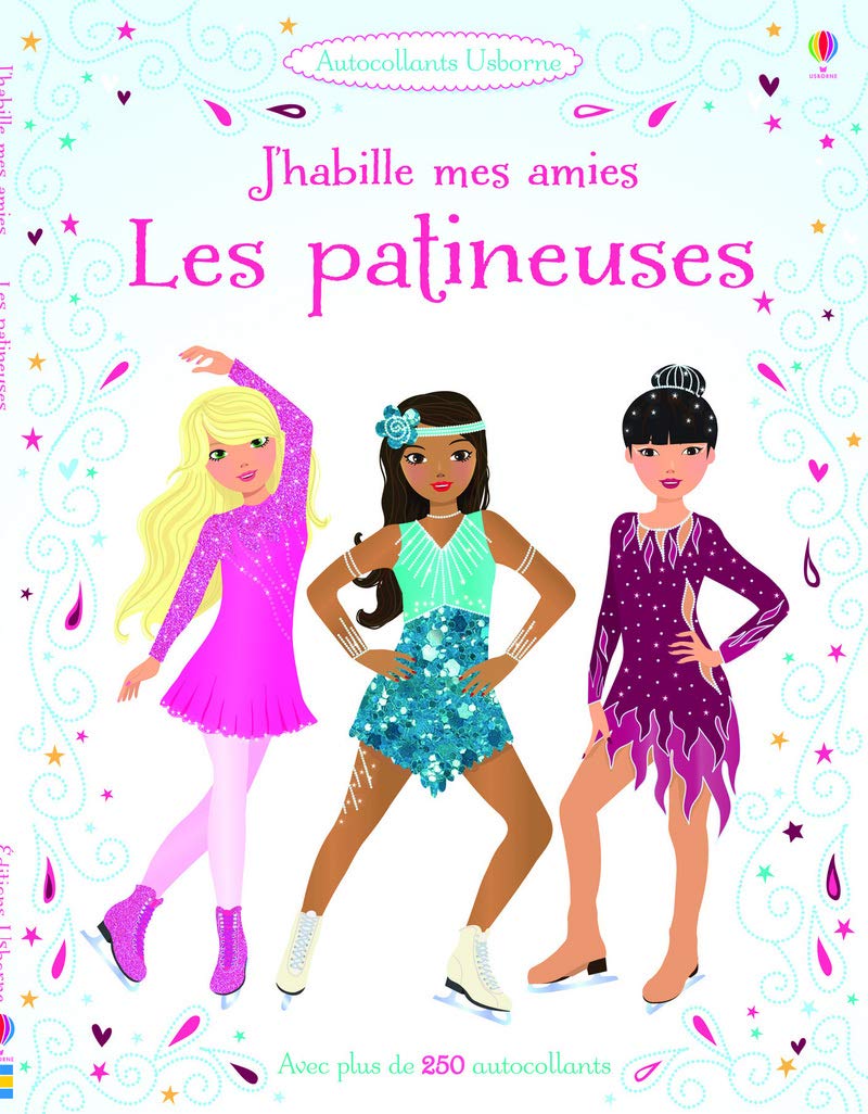 J'habille mes amies - Les patineuses - Autocollants Usborne book
