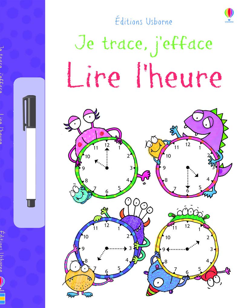 Je trace, j'efface - Lire l'heure book