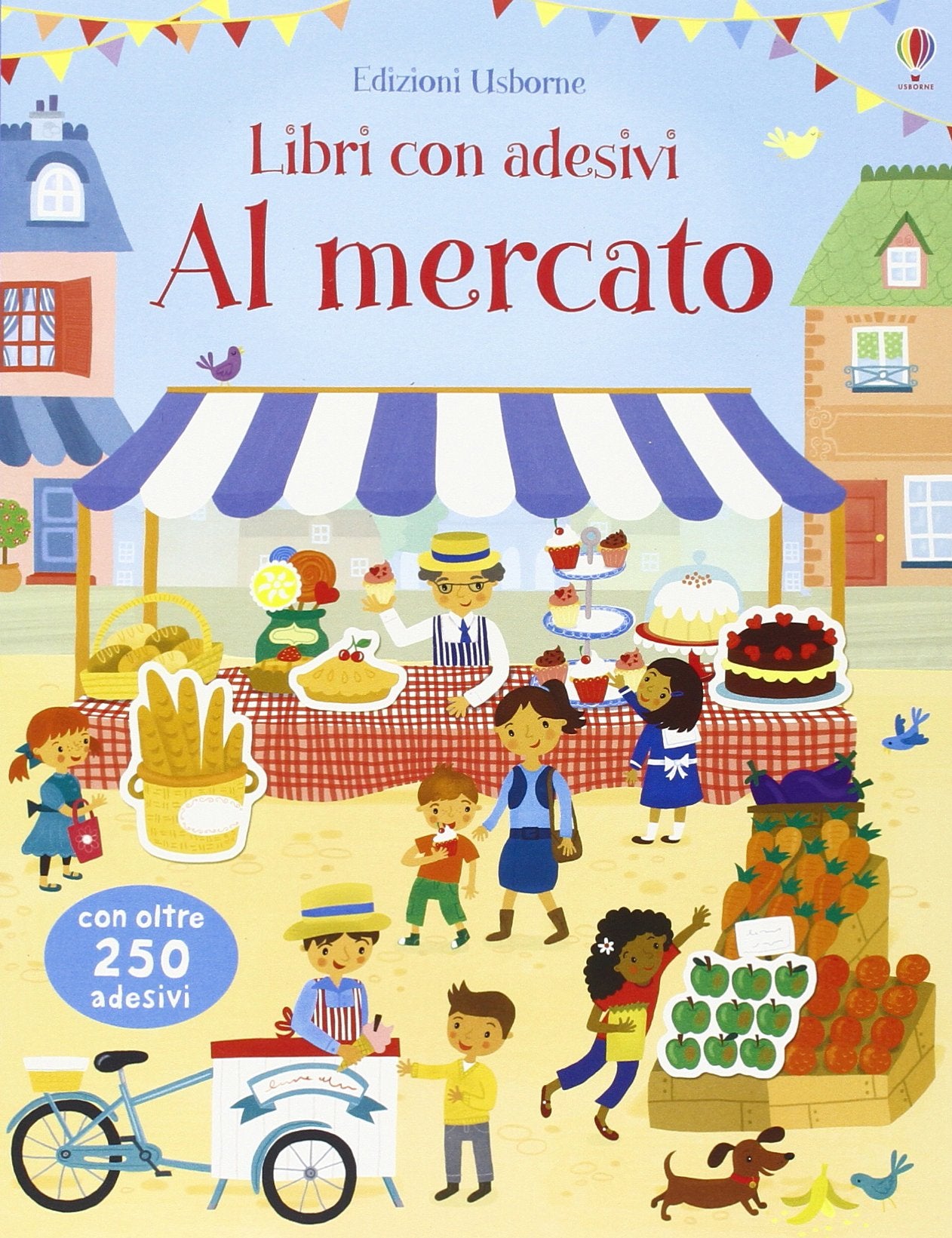 Al mercato. Libri con adesivi. Ediz. illustrata book
