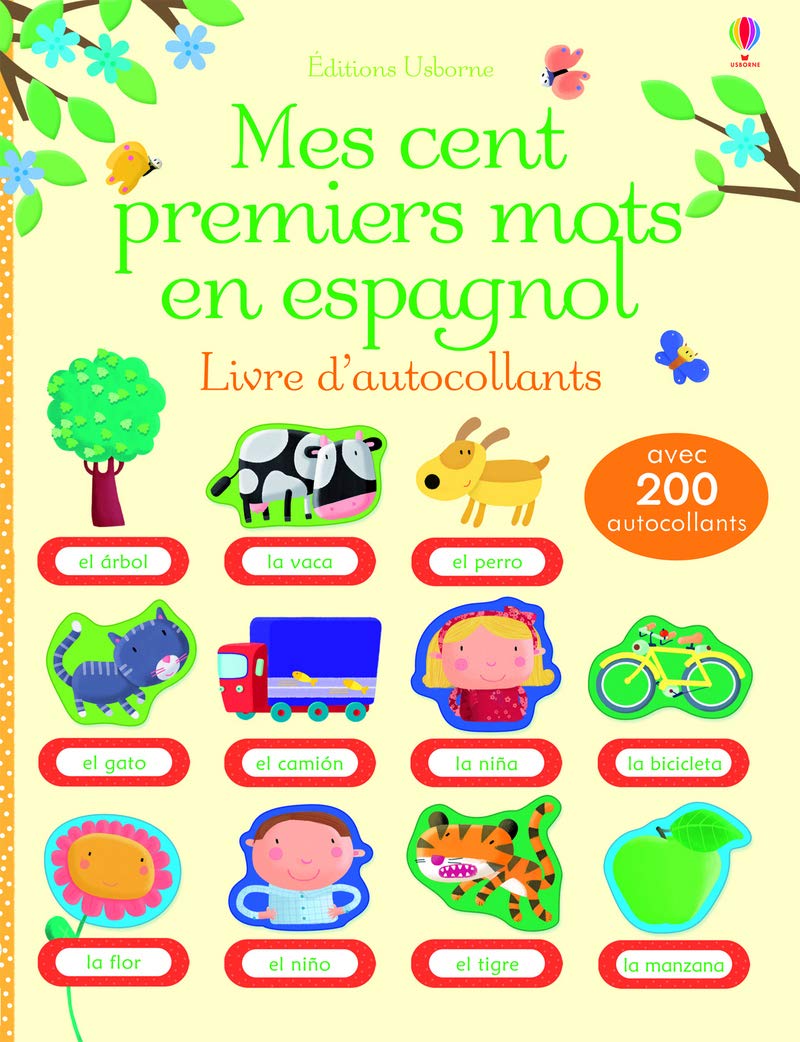 Mes cent premiers mots en espagnol - LIVRE D'AUTOCollants book