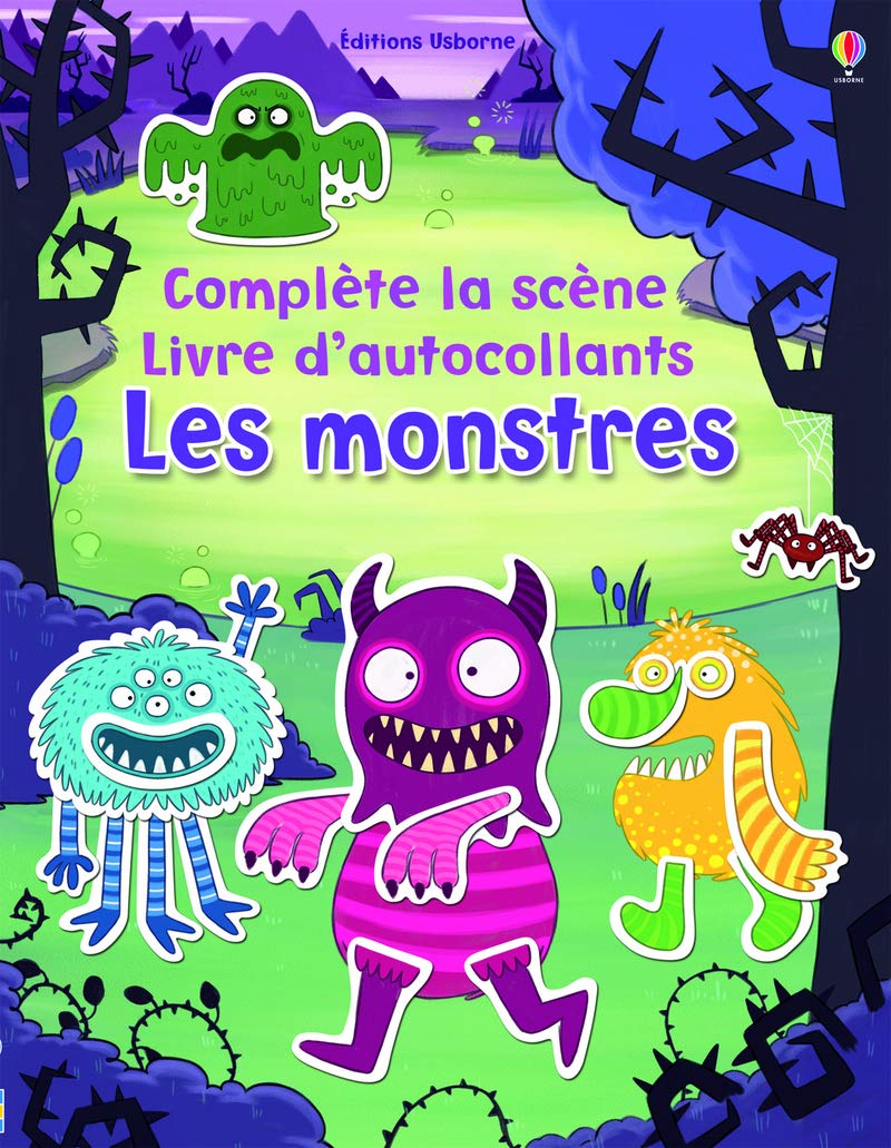 Les monstres - Complète la scène - livre d'autocoLlants book