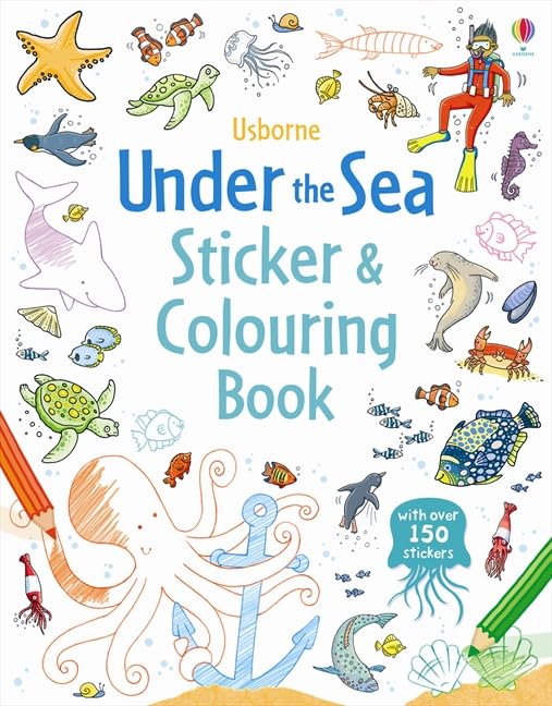 Under the sea sticker and colouring book book