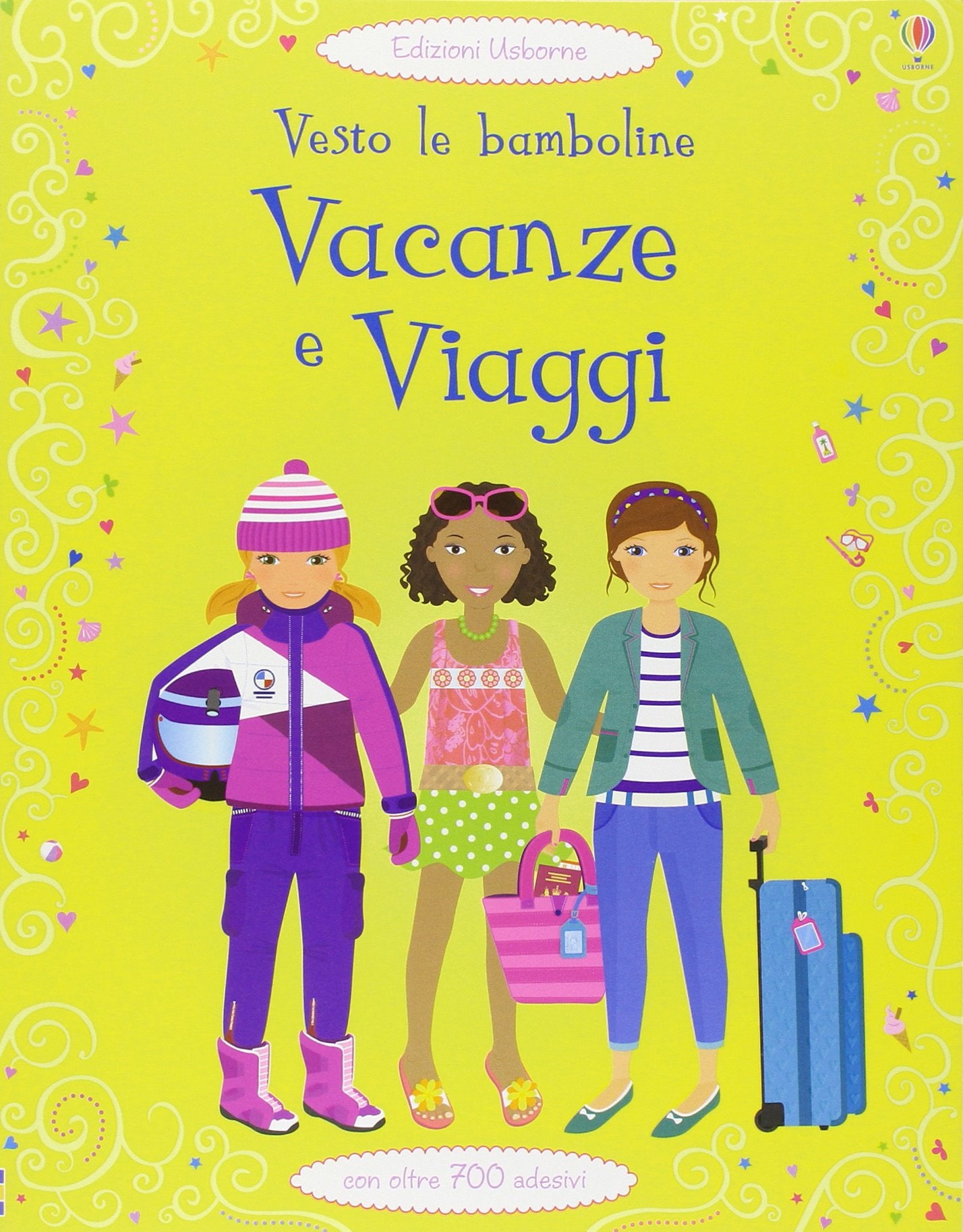 Vacanze e viaggi. Vesto le bamboline. Con adesivi. Ediz. illustrata book