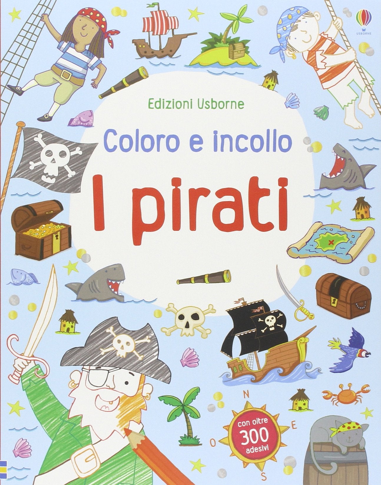 I pirati. Coloro e incollo. Con adesivi. Ediz. illustrata book