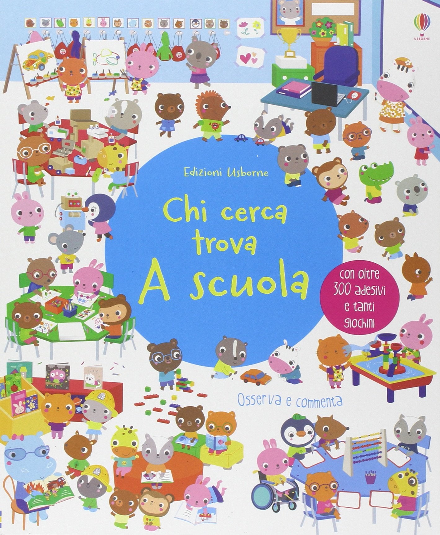 A scuola. Chi cerca trova. Con adesivi. Ediz. illustrata book