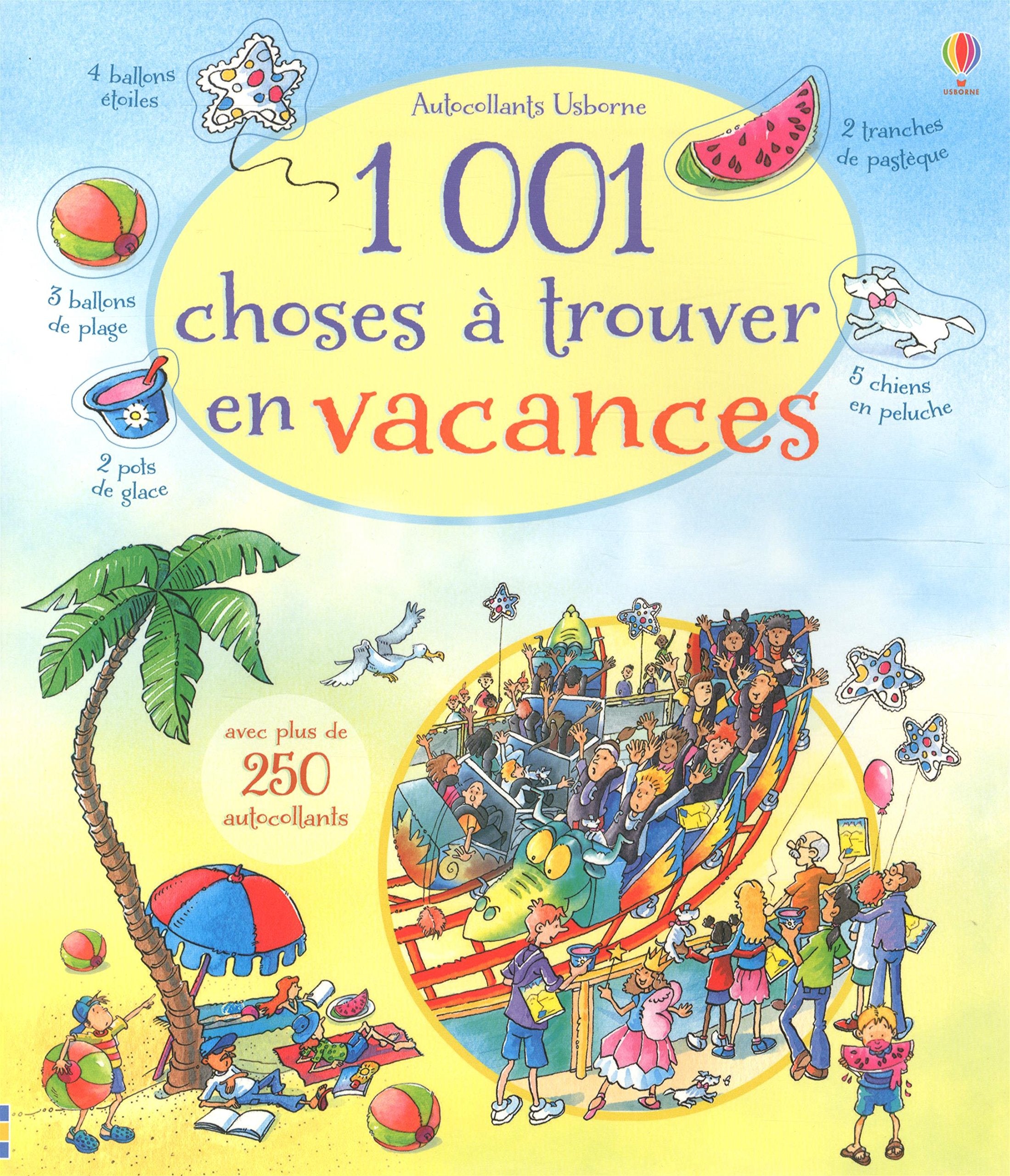 1001 choses à trouver en vacances - Autocollants Usborne book