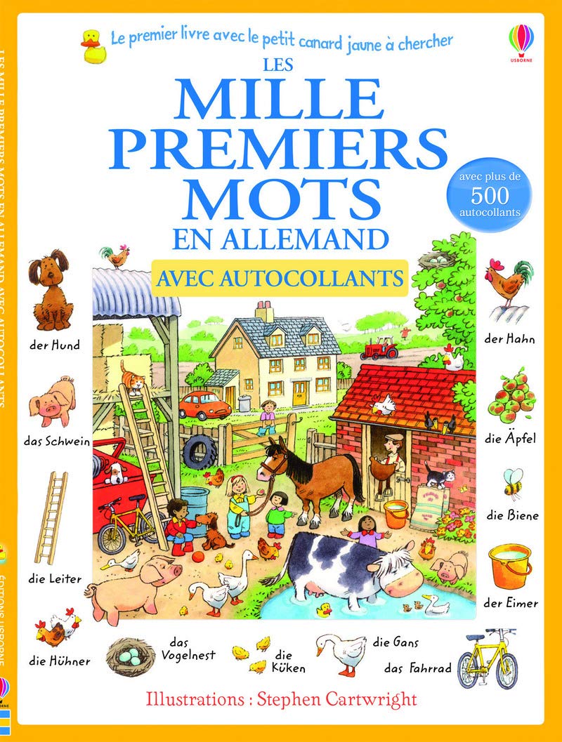 Les mille premiers mots en allemand avec autocollants book