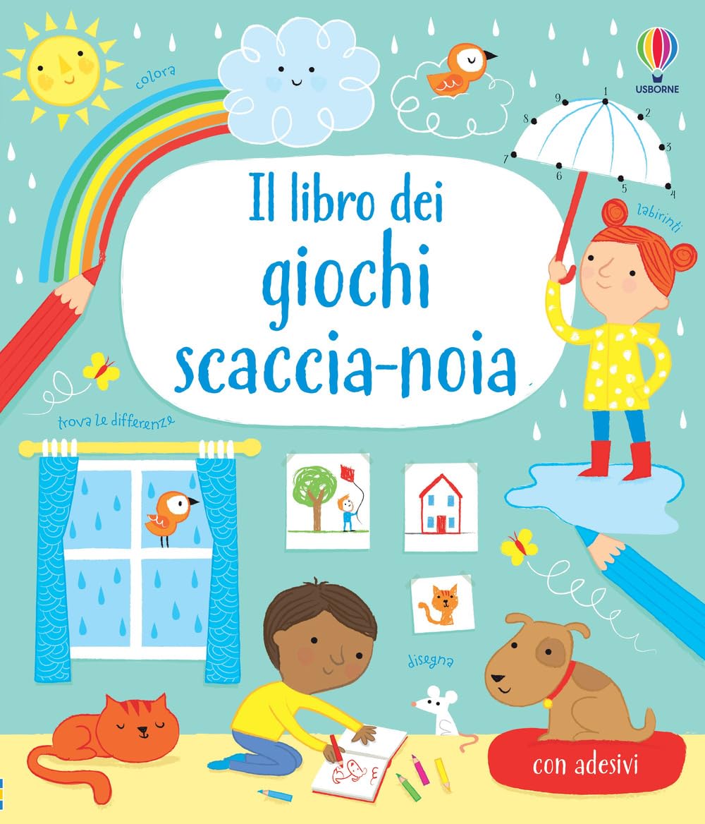 Il libro dei giochi scaccia-noia. Con adesivi. Ediz. illustrata book