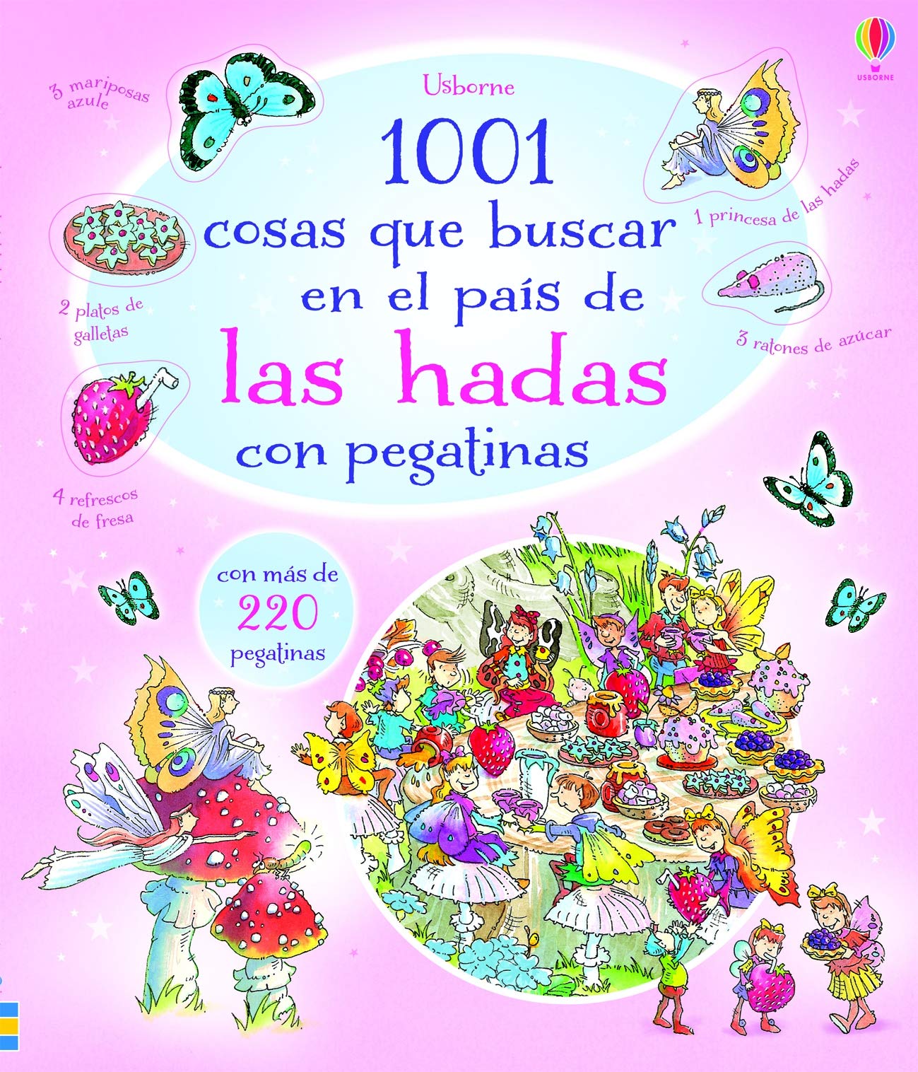 1001 cosas que buscar en el país de las hadas con pegatinas book