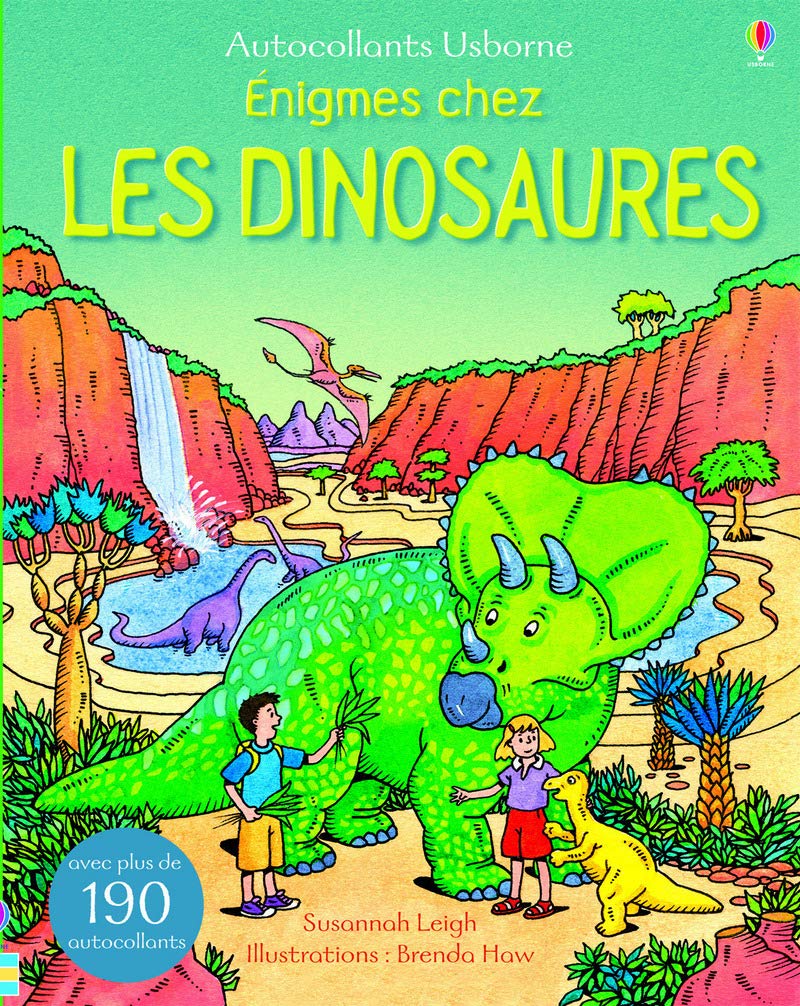 Enigmes chez les dinosaures - Autocollants Usborne book