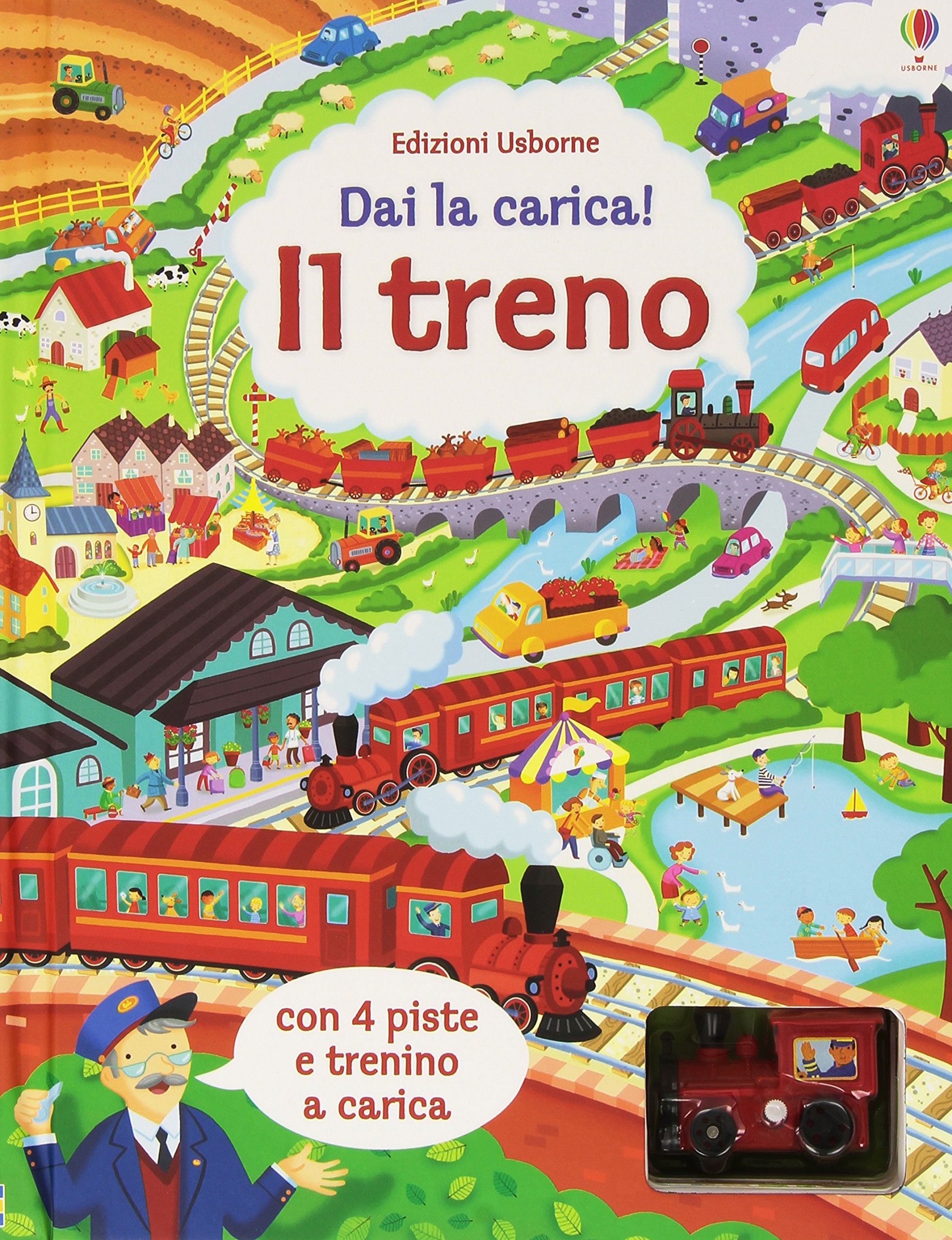 Il treno. Ediz. illustrata. Con 4 piste. Con trenino a carica book
