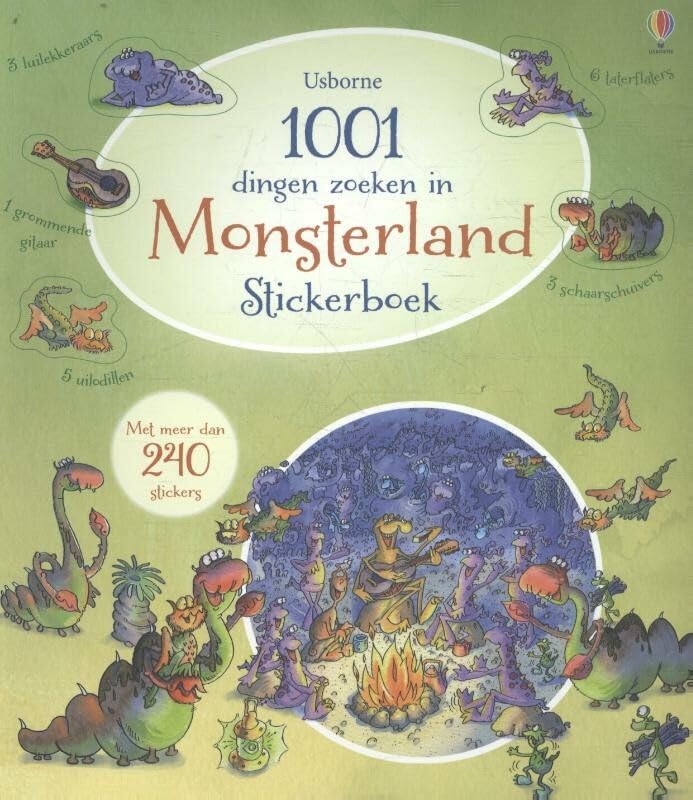 1001 dingen zoeken in monsterland - stickerboek book