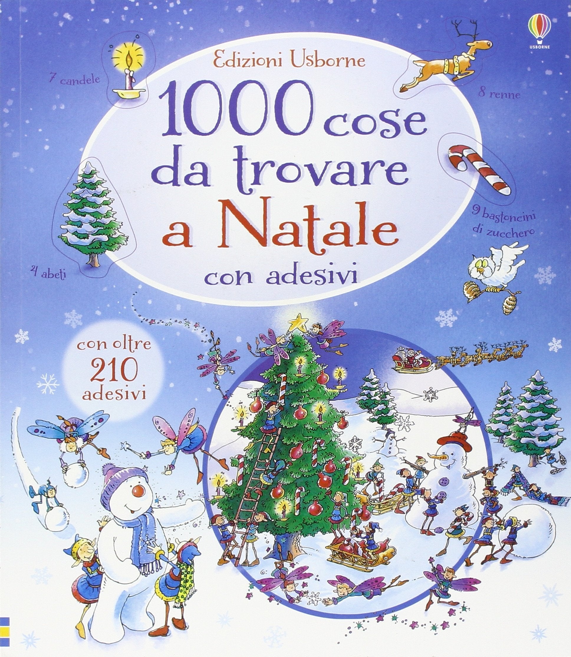 1000 cose da trovare a Natale. Con adesivi. Ediz. illustrata book