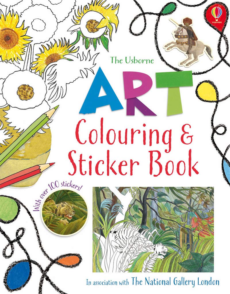 Art Colouring and Sticker Book: With over 100 stickers (Sticker and Colouring Book) Hobbies & Crafts